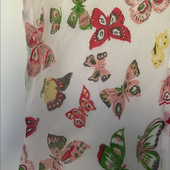 Idlentity by Lord & Taylor Multicolor Butterfly Camisole Y2K 100% Silk Rainbow - Picture 8 of 13